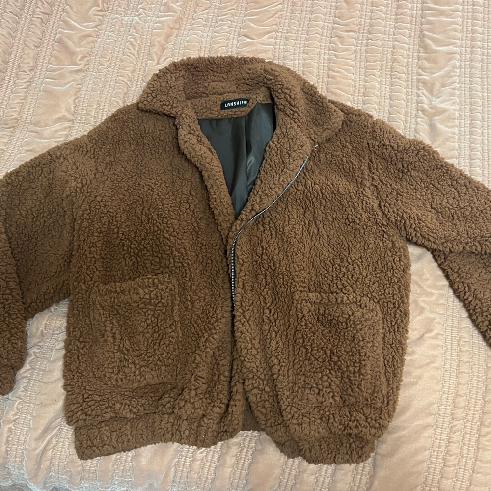 Brown Fluffy Jacket